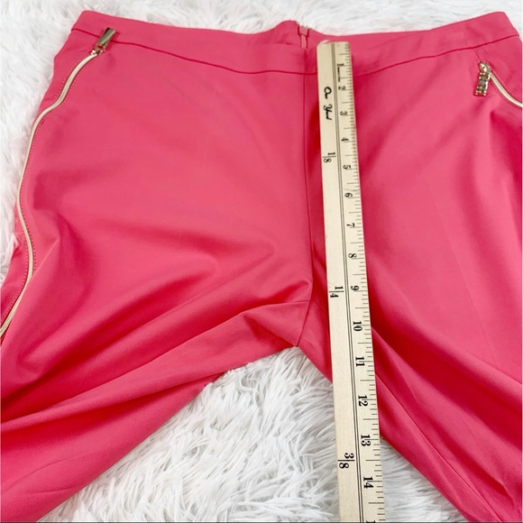 VDP Collection mid rise Straight Leg knit Pants with exposed zipper details - Picture 6 of 12